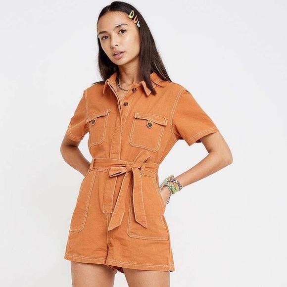 urban outfitters orange jumpsuit